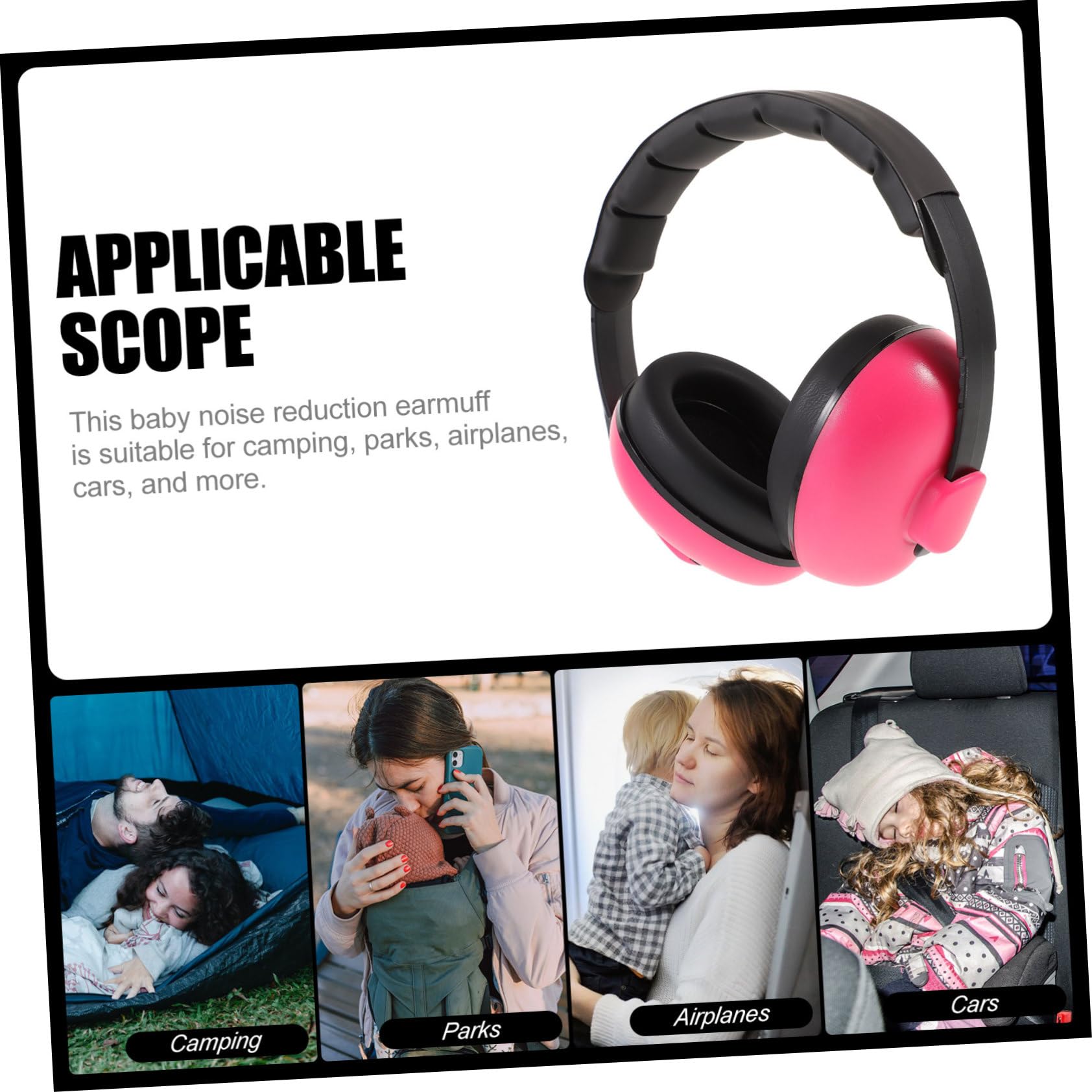 RORPOIR 1 Set Cancelacion De Noise Canceling Headset Noise Cancelling Headphone Ear Muffs Noise Reduction Headphone for Ear Muff Ear Protection Pink Abs