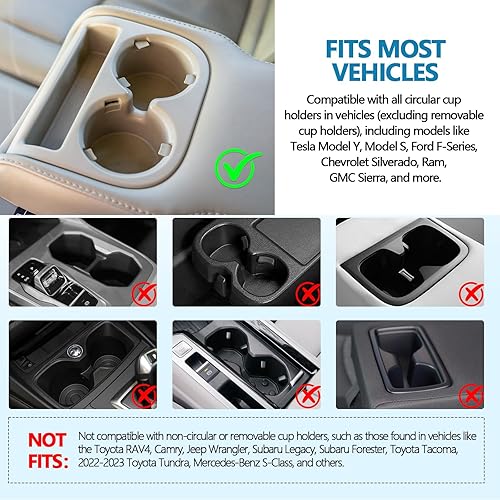 Miniatura 5 de Mesa de automóvil, escritorio para laptop y bandejas de automóvil para comer, bandeja para portavasos de automóvil para viajes por carretera,