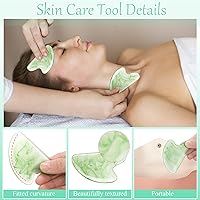 Vista 3 de Sherr 24 piezas Gua Sha herramienta facial de resina Gua Sha herramienta de masaje en forma de corazón Gua Sha Stone Guasha Board para cara, cuerpo