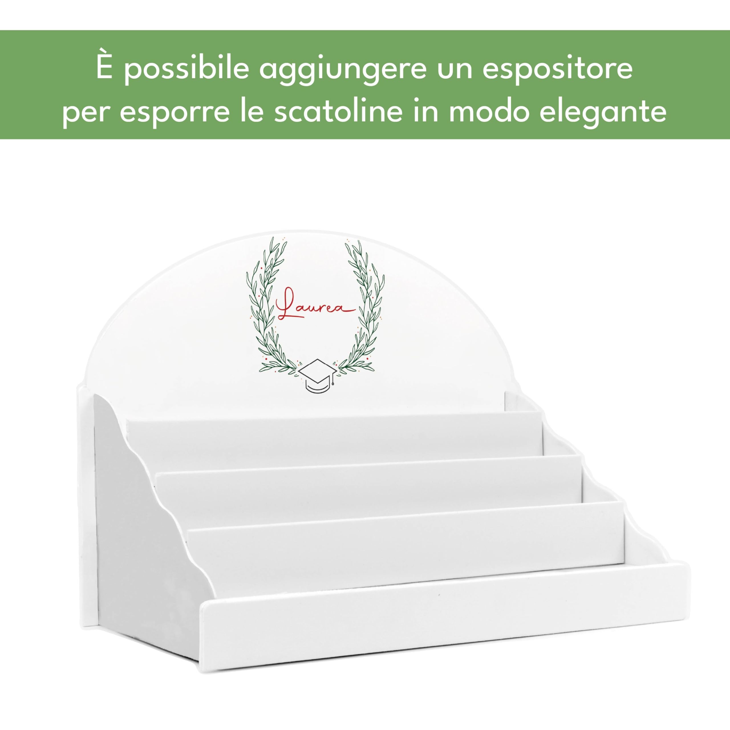 Generico Set 10 Scatoline Portaconfetti Bomboniera, Latta con Tappo Personalizzato, Bomboniera Elegante, Scatola Regalo con Nastro Incluso, 7x7x4.5 cm, per Eventi (Laurea) (Corona Laurea)