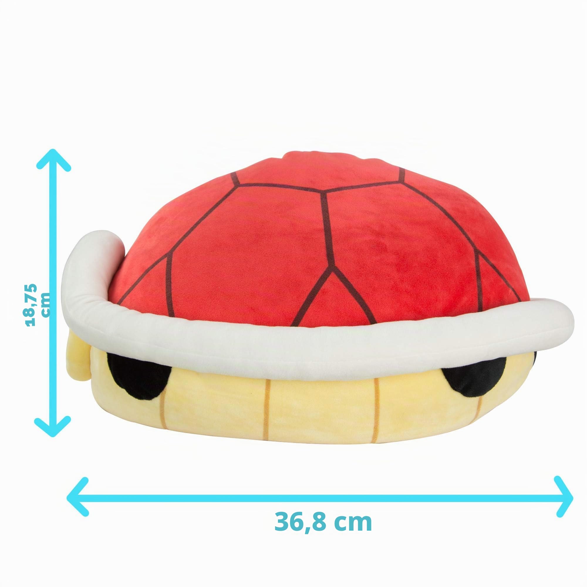 Club Mocchi Mocchi TOMY - Peluche Carapace Rosso Mega 40 cm dell'universo Nintendo Mario Kart. Super morbido e ideale per collezionisti e ragazze e ragazzi a partire dai 3 anni. T12959