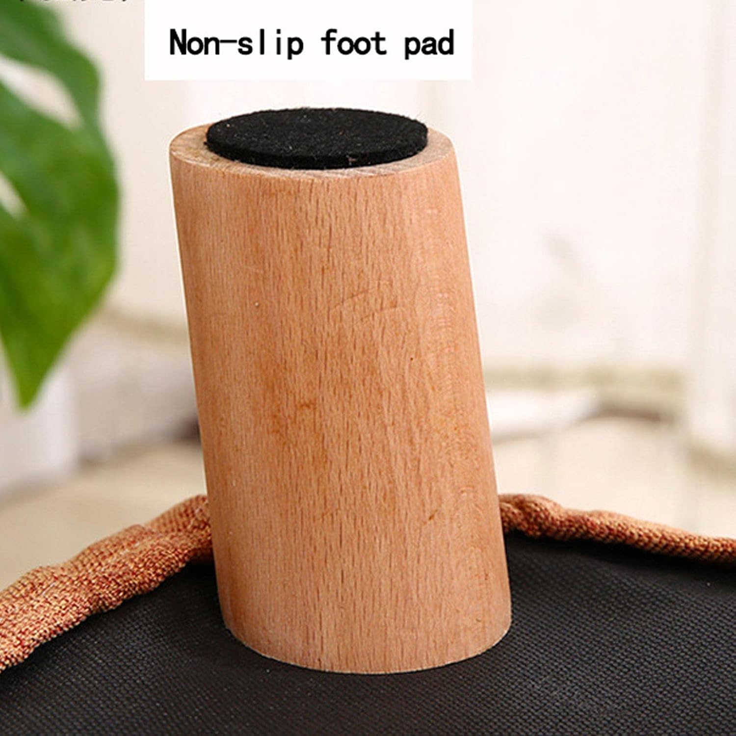Rectangle Wooden Footstool Padded Chair Pouffe Stool with 4 Beech Legs Change Shoes Stool Removable Linen Cover Foot Stool Pouffe Footstool Sky Blue 50 x 26 x 28 cm (Orange 35 x 26 x 28 cm)