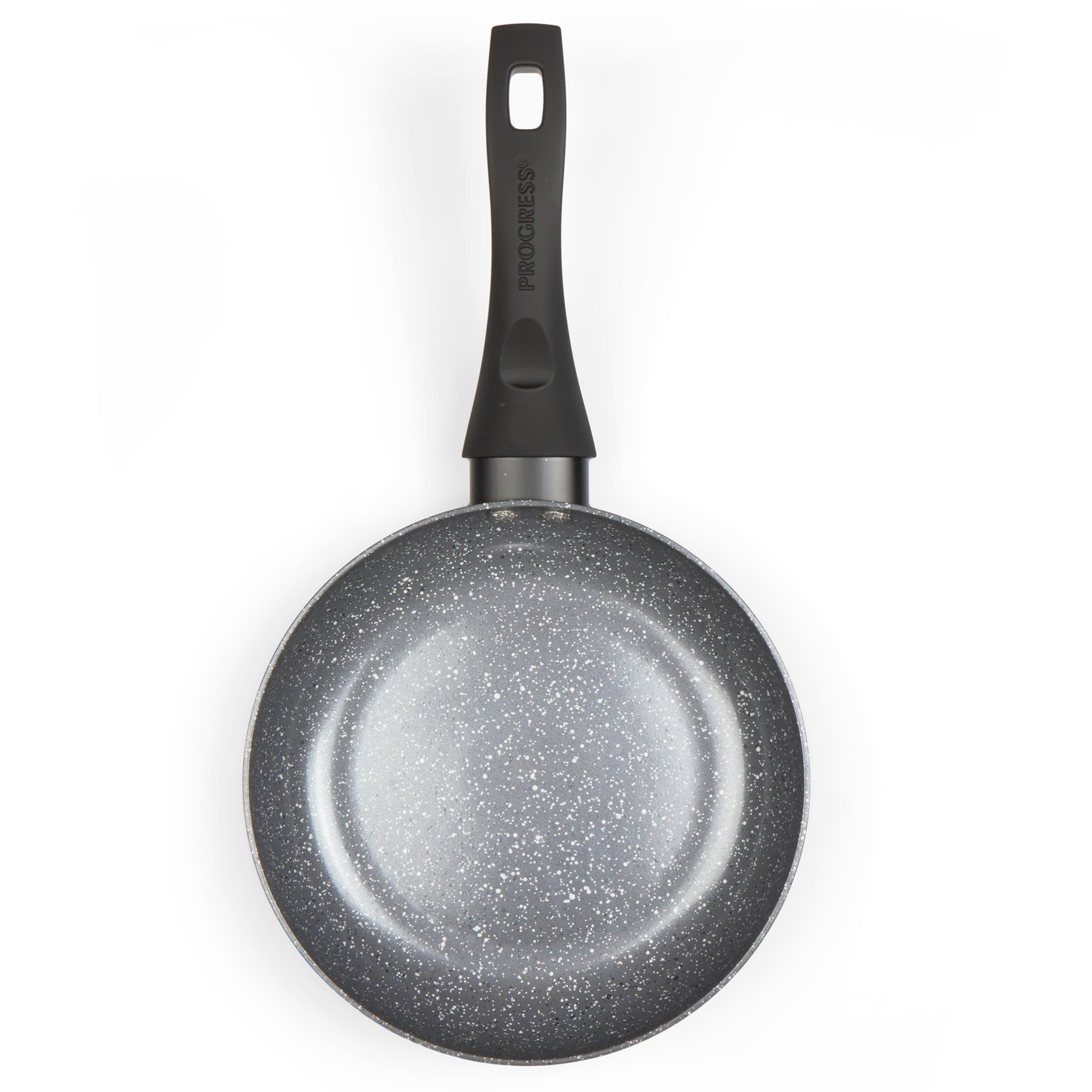 PROGRESS COMBO-8961 - Juego de 3 sartenes de cerámica de mármol, sartenes de 20/24/28 cm, revestimiento antiadherente de cerámica saludable, para tortillas/huevos, sin PFA, apto para placa de