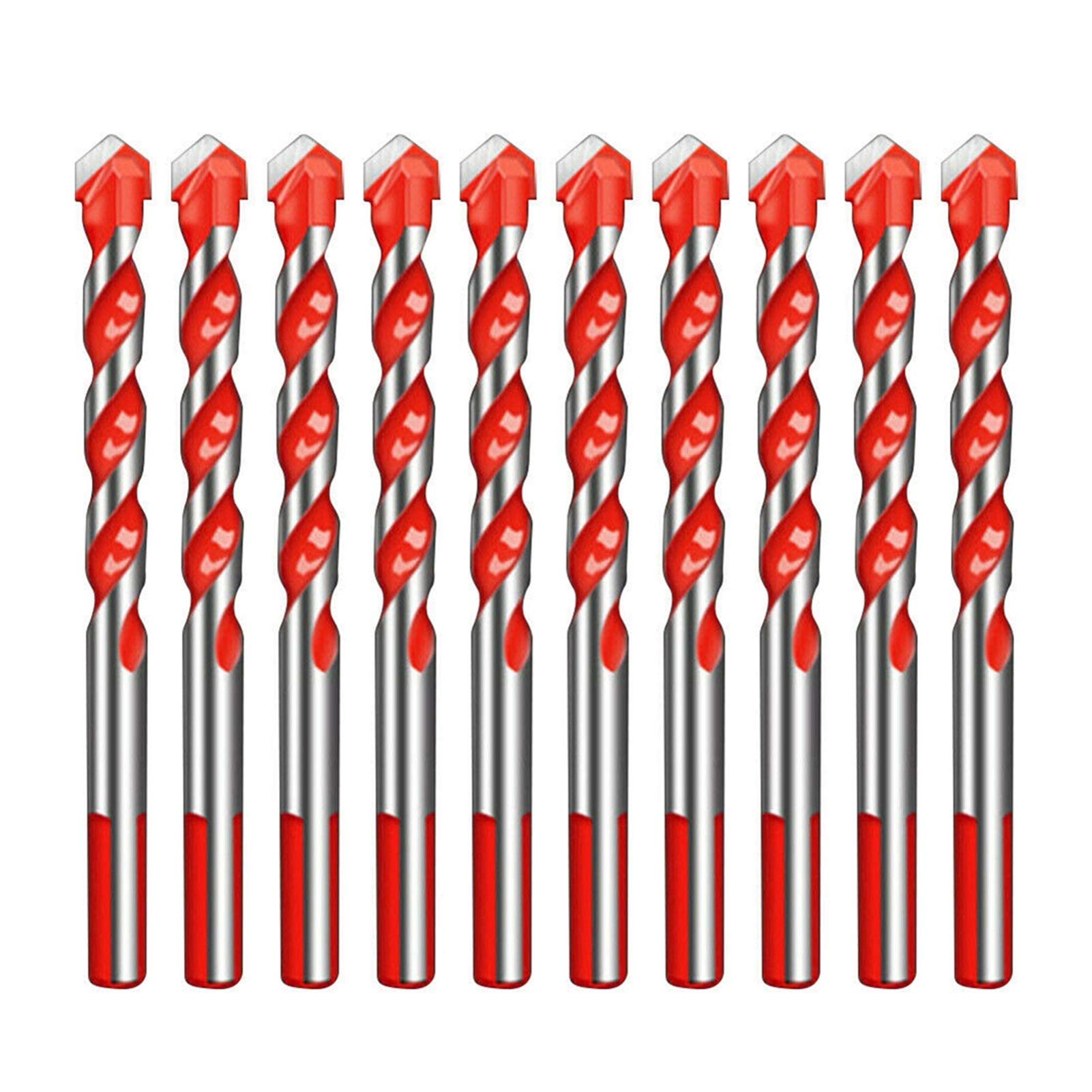 Brocas 10pcs 6mm Juego de brocas multifunción Azulejo de pared de cerámica Mármol Vidrio Agujero de perforación Sierra Brocas de trabajo para herramientas eléctricas Juego de brocas (Color : 10pcs