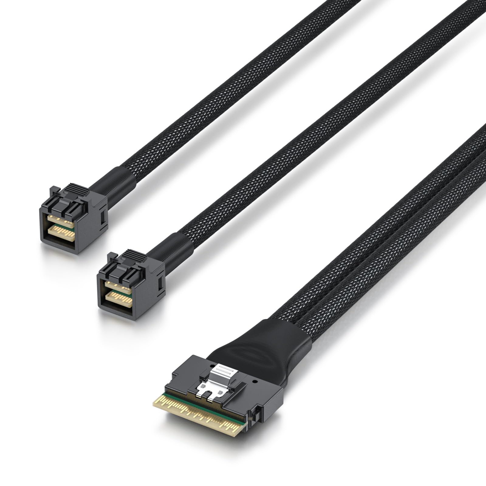 10Gtek Minisas Extender cable, SFF-8643 connector to SFF-8644 slot, 30AWG, 0.8-m