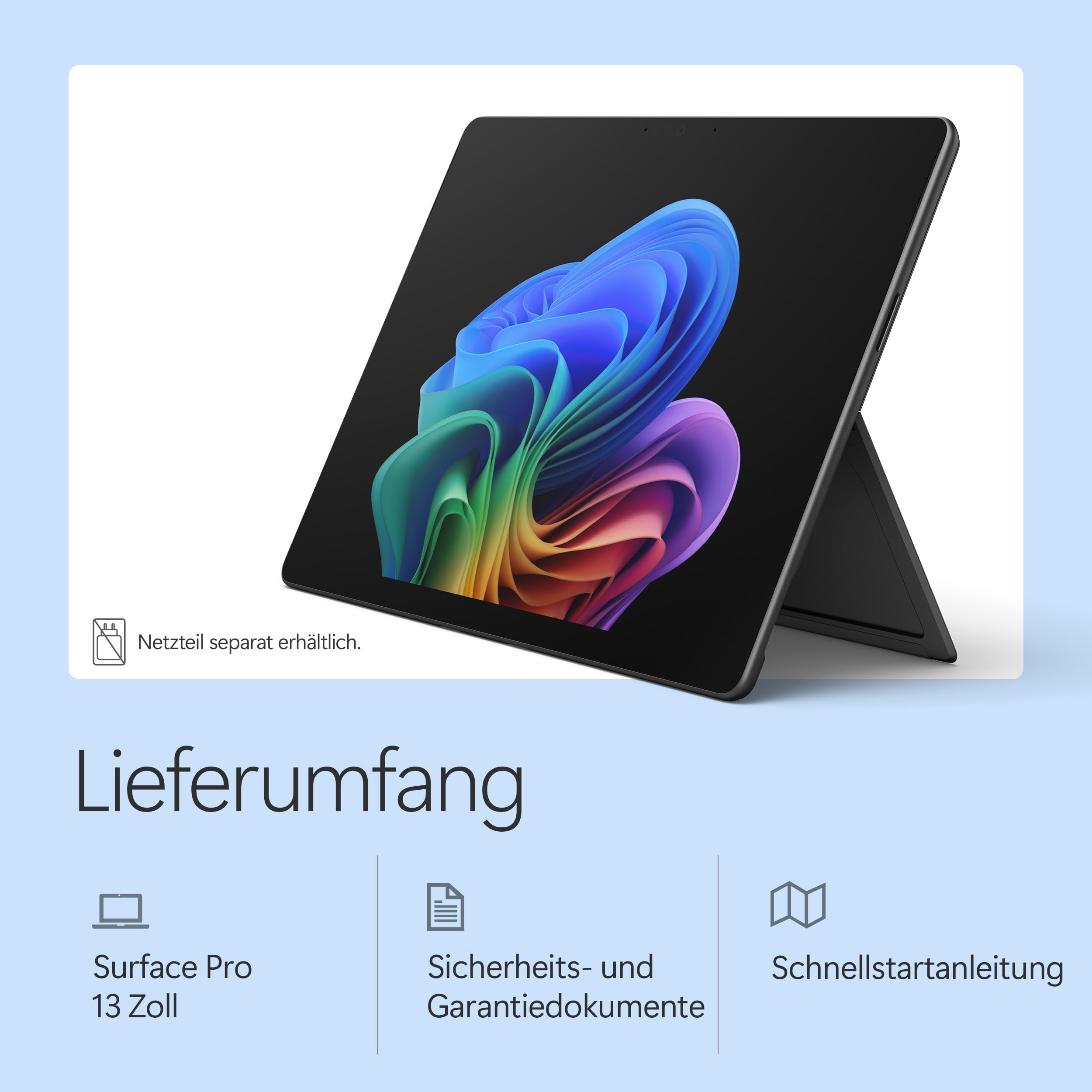 Microsoft Surface Pro | 13" OLED | Snapdragon® X2 Elite (12 Kerne) | 16GB RAM | 512GB SSD | Schwarz | Windows 11 Home | neuestes Modell (12. Edition)