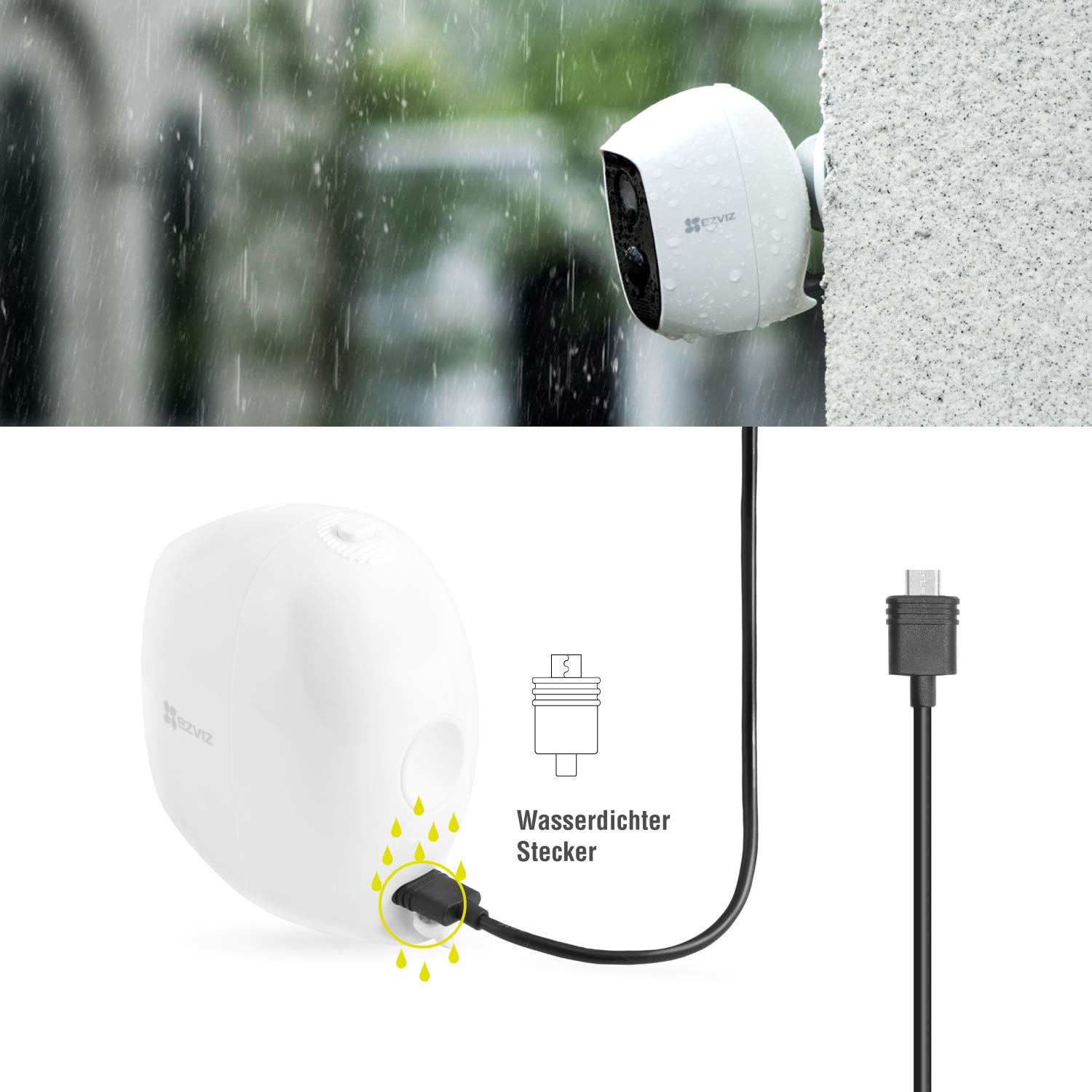EZVIZ C3A Kamera IP WiFi C 3A Kamera bezpieczeństwa WiFi, (Panel słoneczny C3A)