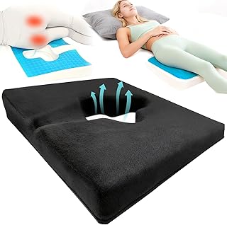 Gel Wheelchair Seat Cushion,Bed Sore Cushions for Butt,hemorrhoid pillow,Sciatica,Coccyx,Pressure Sore Cushion for Office Chairs,Pain