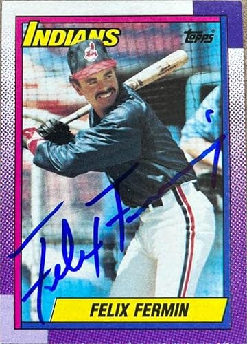 Felix Fermin Autographed 1990 Topps #722