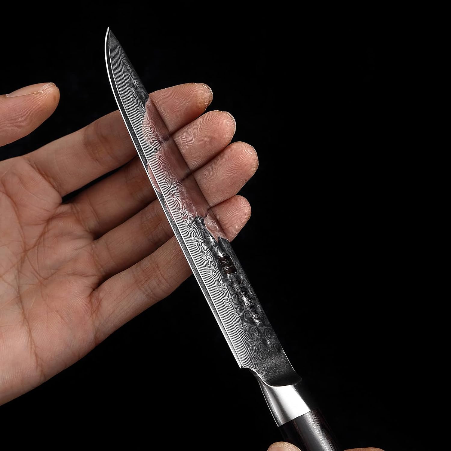 XINZUO 4Pcs Steak Knife Set, 5 inch Kitchen Table Knife 67 Layers Damascus Steel Sharp Professional Kitchen Cooking Knives with Gift Box, Ergonomic Pakkawood Handle – He Series: Home & Kitchen