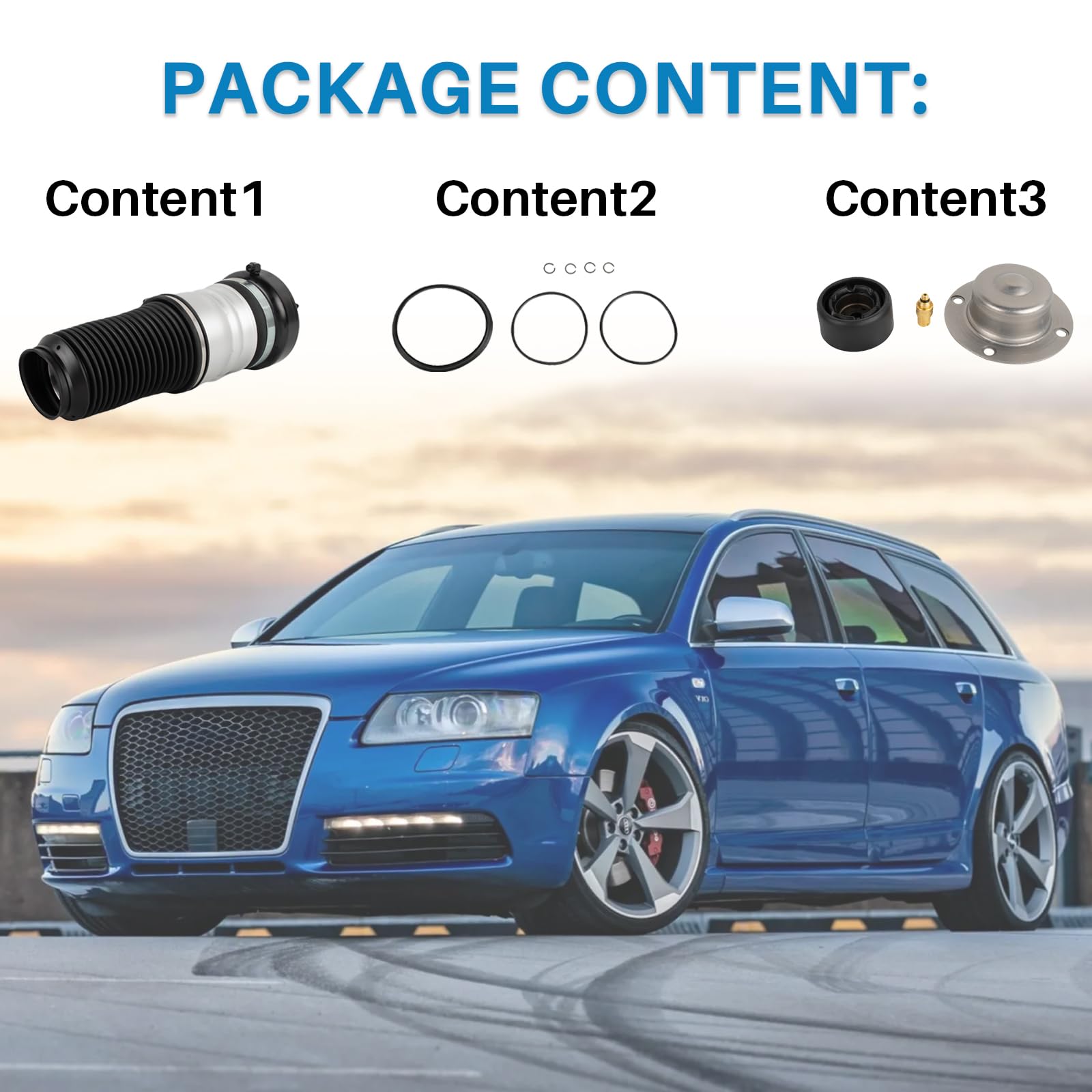 Sospensioni Pneumatiche Ammortizzatori Anteriori Sx Compatibile con A6 C6 Allroad 4FH Avant 4F5 Limousine 4F2 2004-2011, Ricambio per