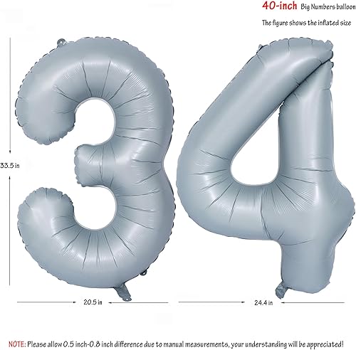 Vista 357 de 40" Macaron purple Number Balloons Helium Foil Mylar Balloon Birthday Party banquet Decoration 9