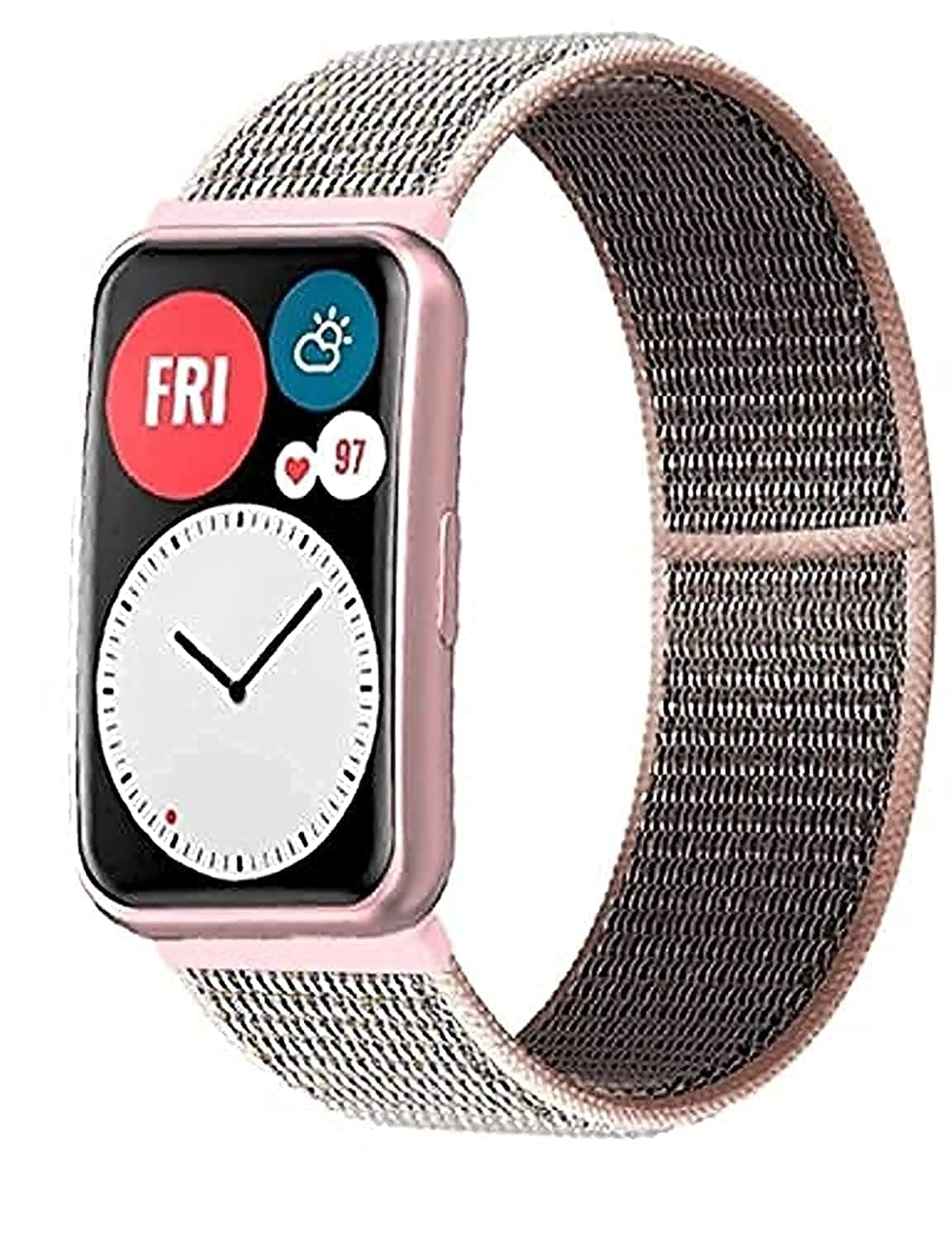 Dado Nylon Strap compatible with Huawei Watch Fit, breathable light weight strap…