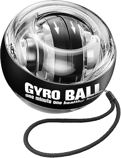 SANGOZ Advanced Gyro Wrist Strengthener Ball - Enhancing Arms, Fingers, and Wrists with Auto-Start Technology for Powerful...