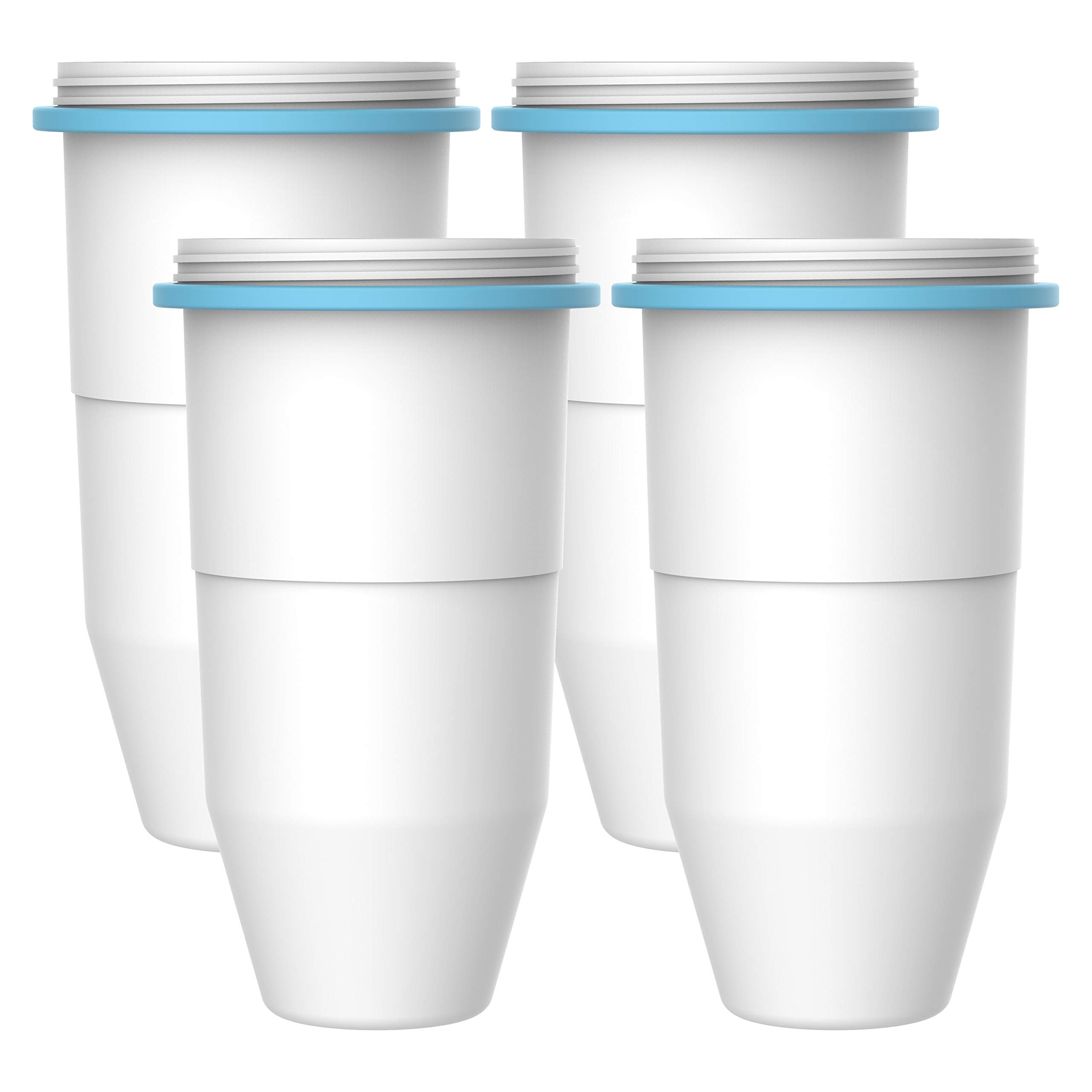 AQUA CRESTNSF/ANSI 53 Certified 6-Stage Replacement Water Filters, Replacement for ZR-017 Pitcher Filters and Dispenser Filters, Reduce TDS, 98% Chlorine, Bad Taste and Odor, 4 Packs.