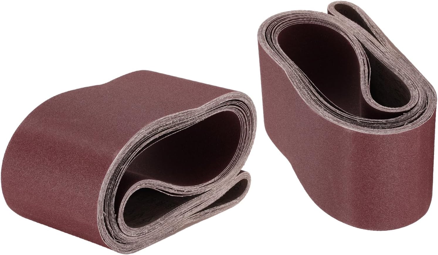 uxcell 10pcs 6" x 89" Sanding Belts 120 Grits Aluminum Oxide Abrasive Belt Sander Paper Sanding Papers for Metal Wood Grinding Polishing, Reddish Brown