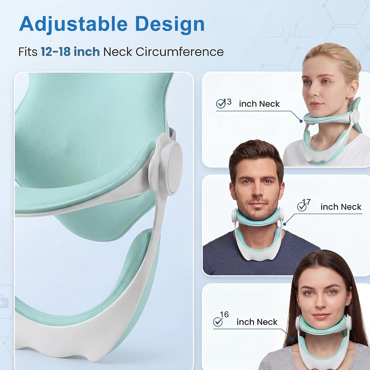 Neck Brace for Neck Pain and Support, 360°Adjustable Cervical Collar for Home Use, Neck Hump Corrector Neck Decompression Devices for Forward Head Neck Posture Corrector | For work, For relaxation, For reading, For watching TV, 360° adjustable, reduce neck pressure and relieve neck pain