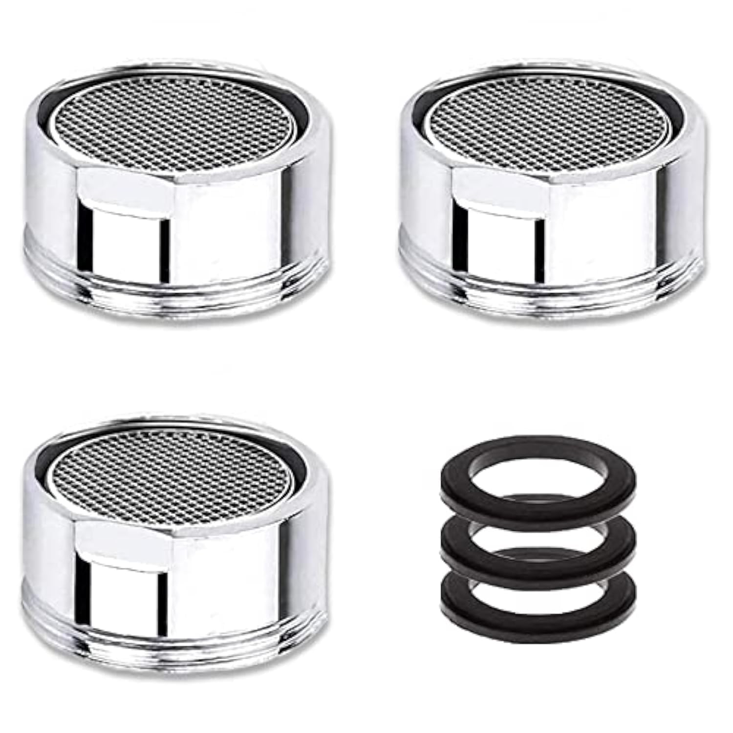 ILLUVA 3 Pack Tap Aerator M28, Water Saver Tap Filter Nozzle Faucet Aerator Replacement Parts (28mm Male Thread)