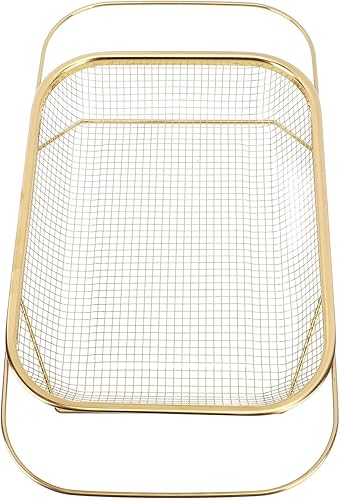 Miniatura 7 de Colador sobre el fregadero, cesta colador de acero inoxidable, cesta de malla fina para cocina casera (13 pulgadas de largo x 10 pulgadas de ancho x