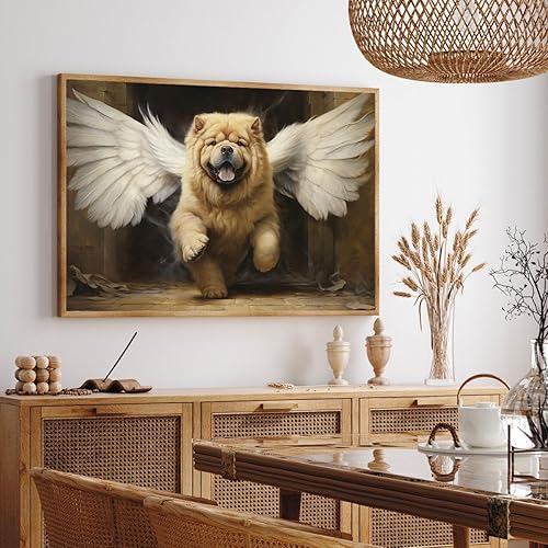 Miniatura 5 de Thuan Chow Chow - Regalos conmemorativos para perros, lienzo de espera en la puerta, póster de marcos conmemorativos para perros, regalo