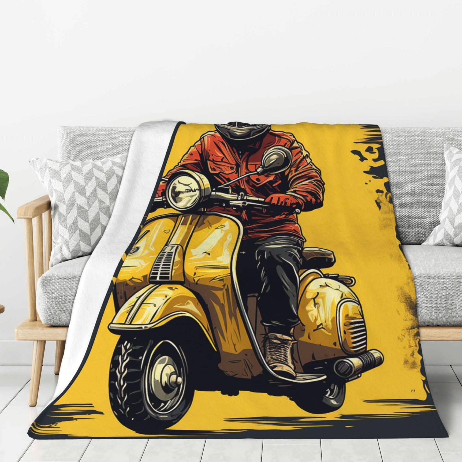 Couverture polaire en flanelle pour canapé anti-peluche lavable et ultra douce