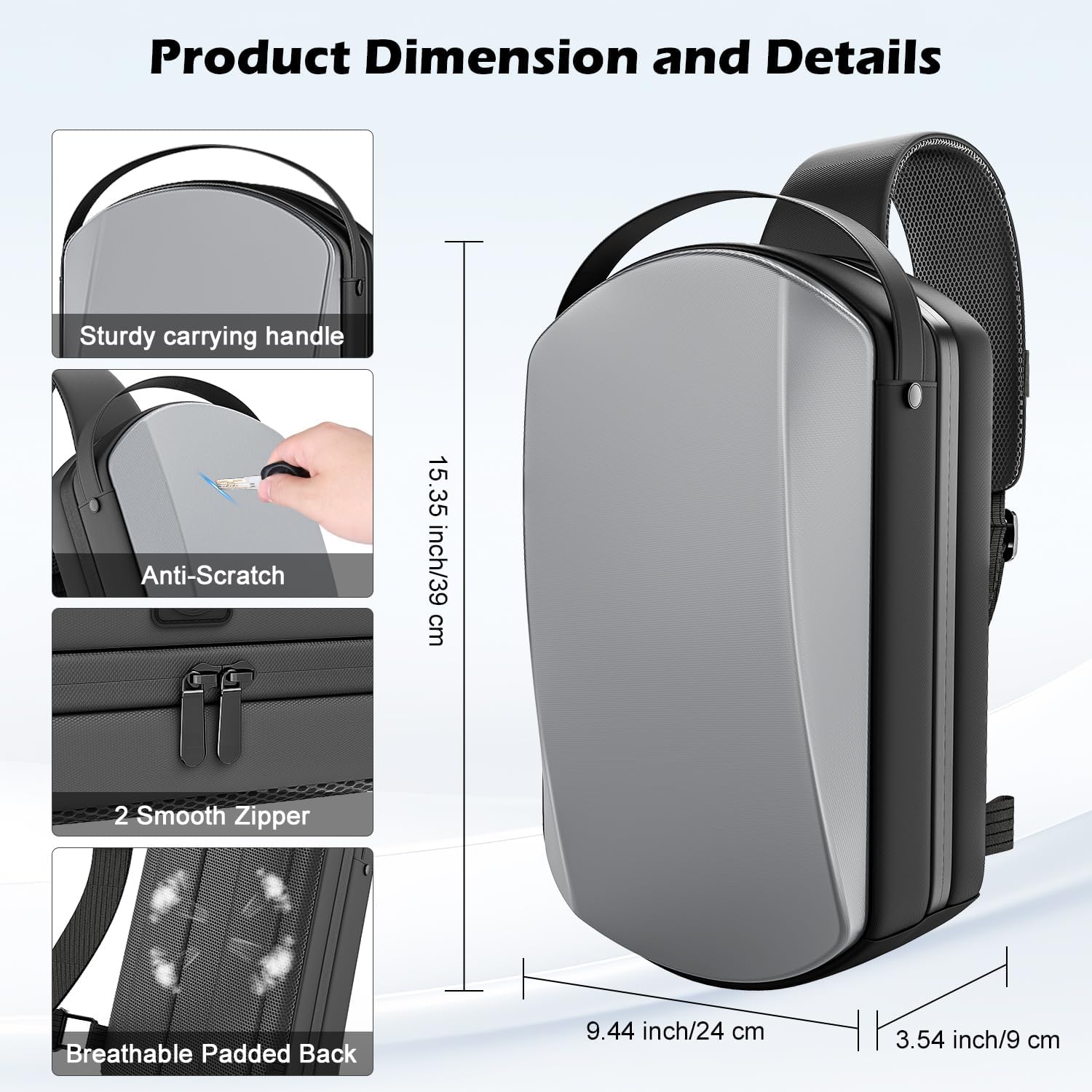 Carrying Case Sling Bag Compatible with Meta Quest 2,3,3S/Vision Pro & 2/Elite Strap/BOBOVR S3 PRO/Kiwi design Battery & ALL SIZE VR Headset Controller Accessories, Crossbody Shoulder Backpack (Grey)