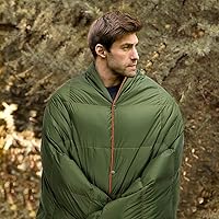 Vista 5 de Manta de campamento de plumón, ligera, plegable, inflada, portátil, resistente al agua, colcha de mochilero para acampar al aire libre, viajes