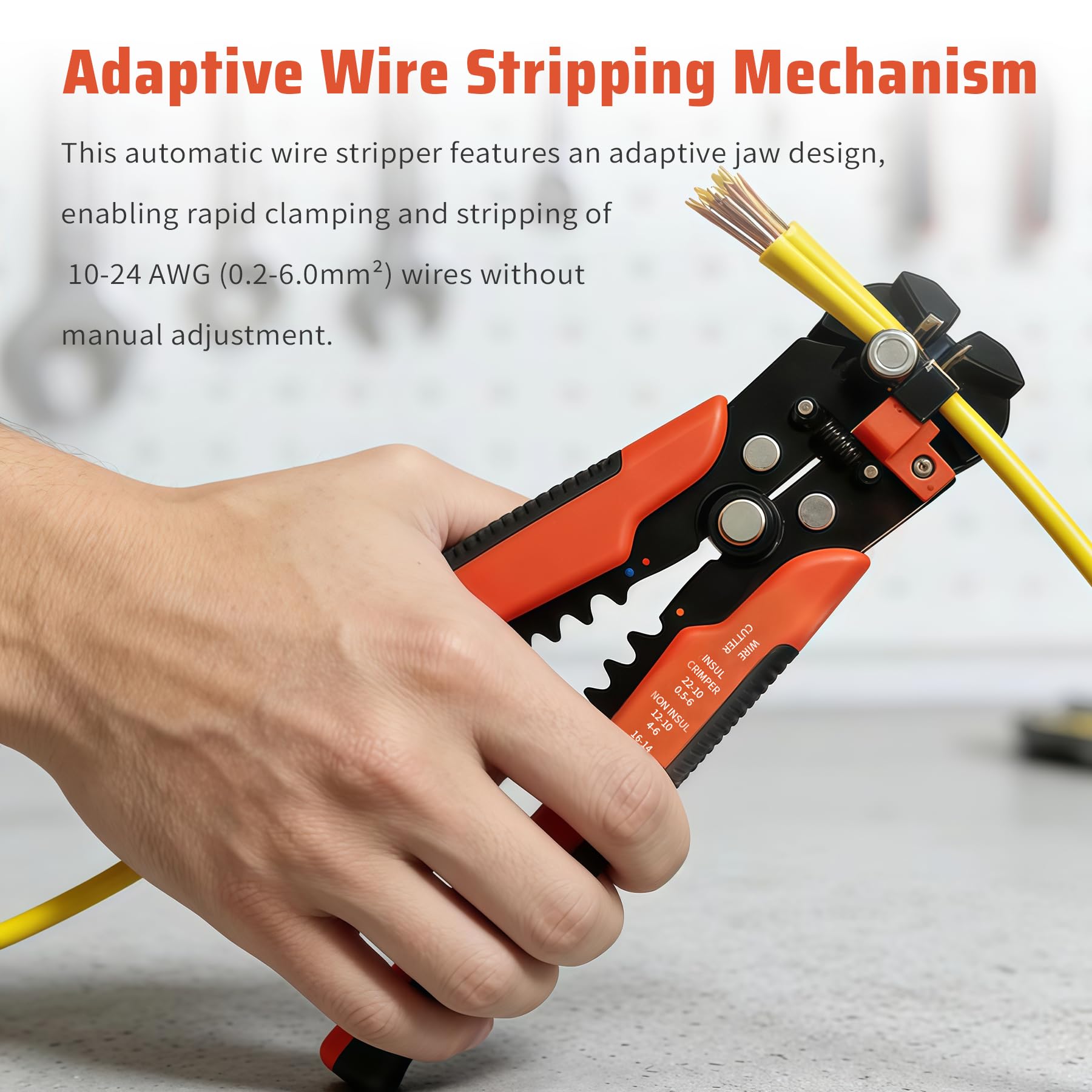 2-Piece Wire Stripper Tool Set - Cut, Strip & Crimp -3