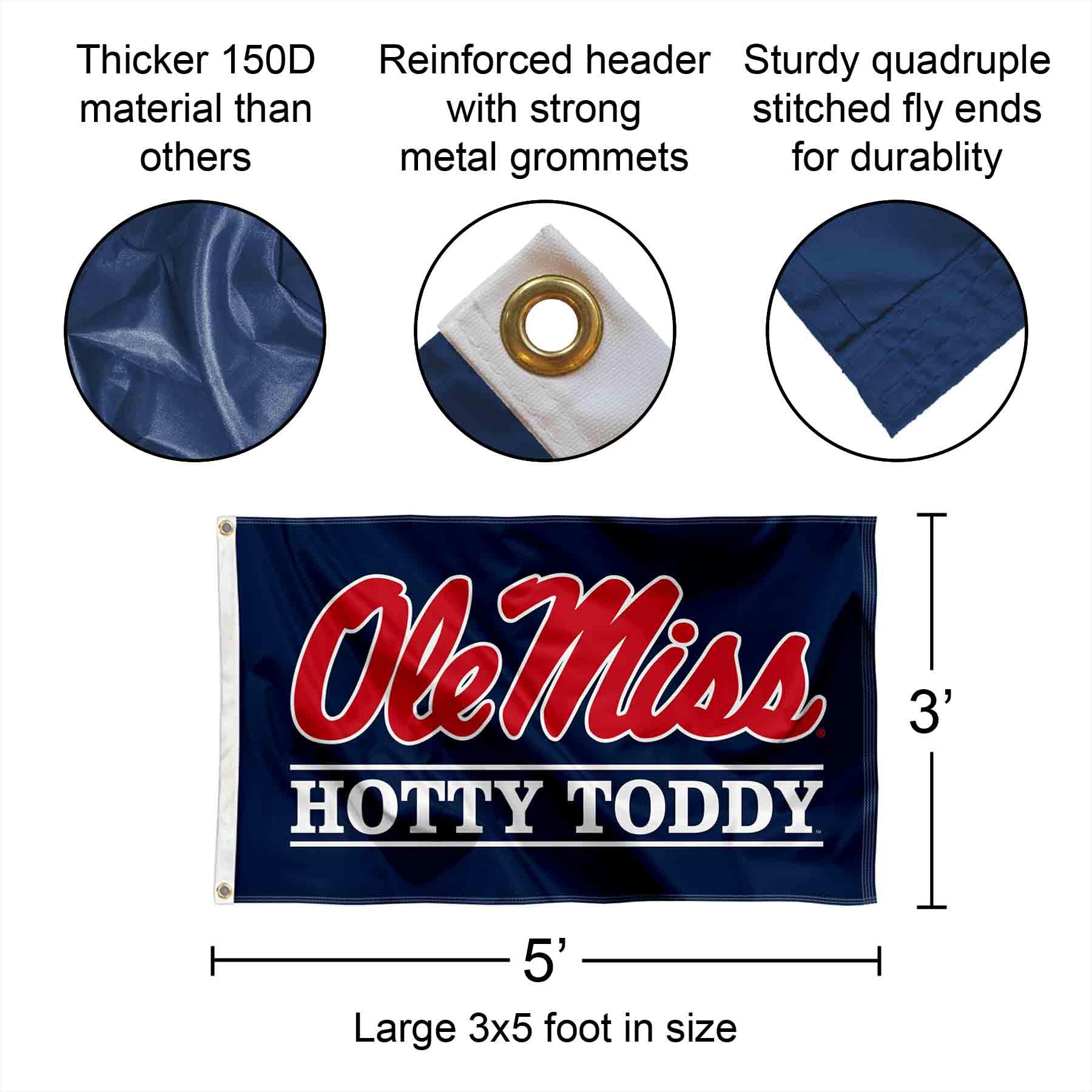 Amazon.com : College Flags & Banners Co. Ole Miss Hotty Toddy