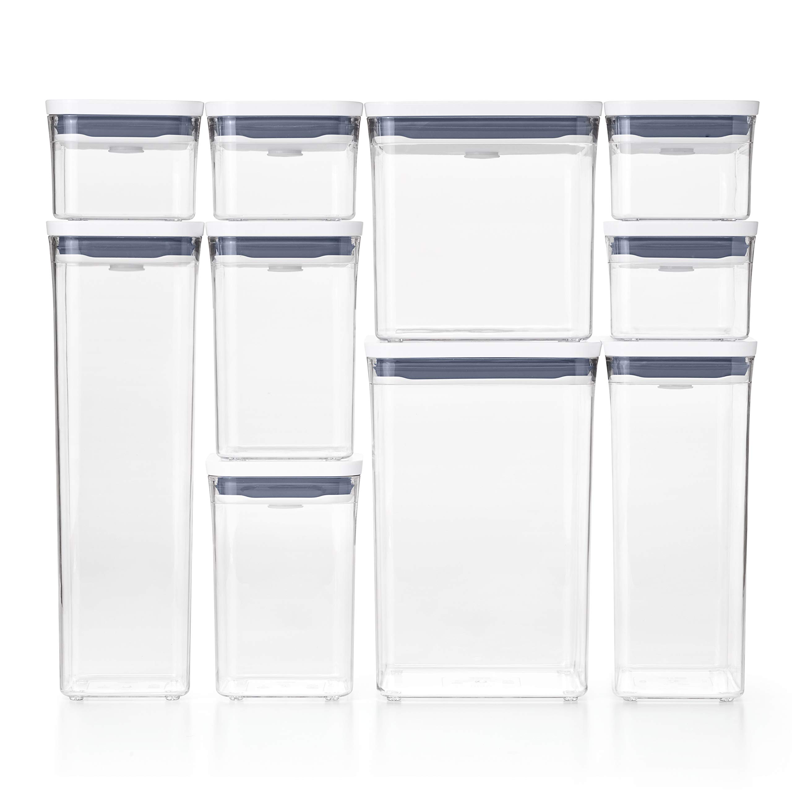 OXO 11236000 Good Grips Behälter-Set, teilig 10 Stück Pop, Kunststoff, weiß