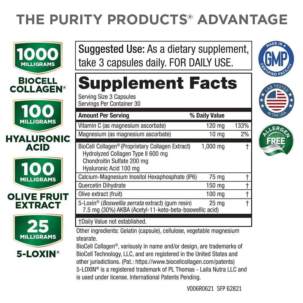 Ultra High Purity Hyaluronic Acid Capsules 95+ Highly Purified and