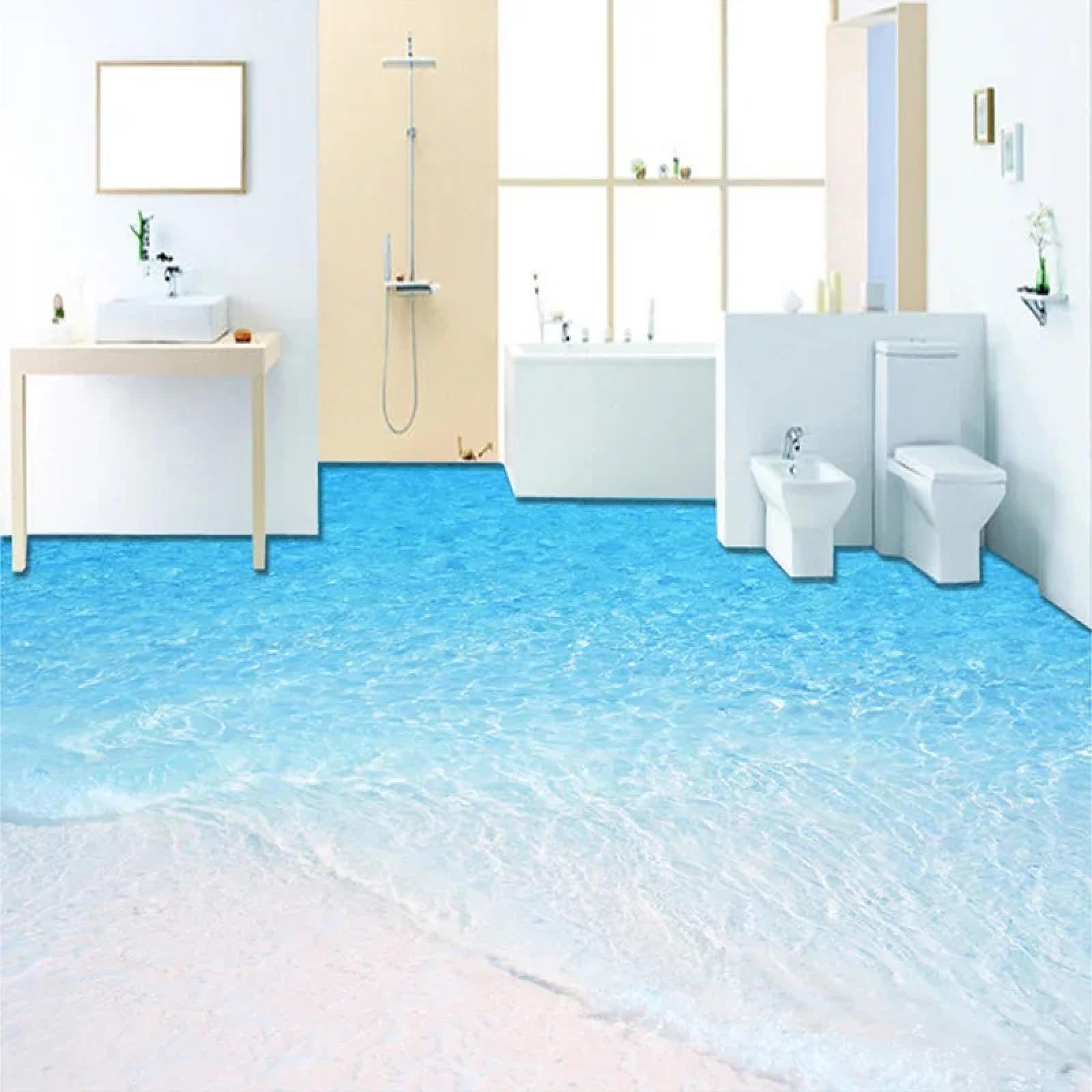 Carrelage autocollant 3D sticker mural sol salle de bain et chambre