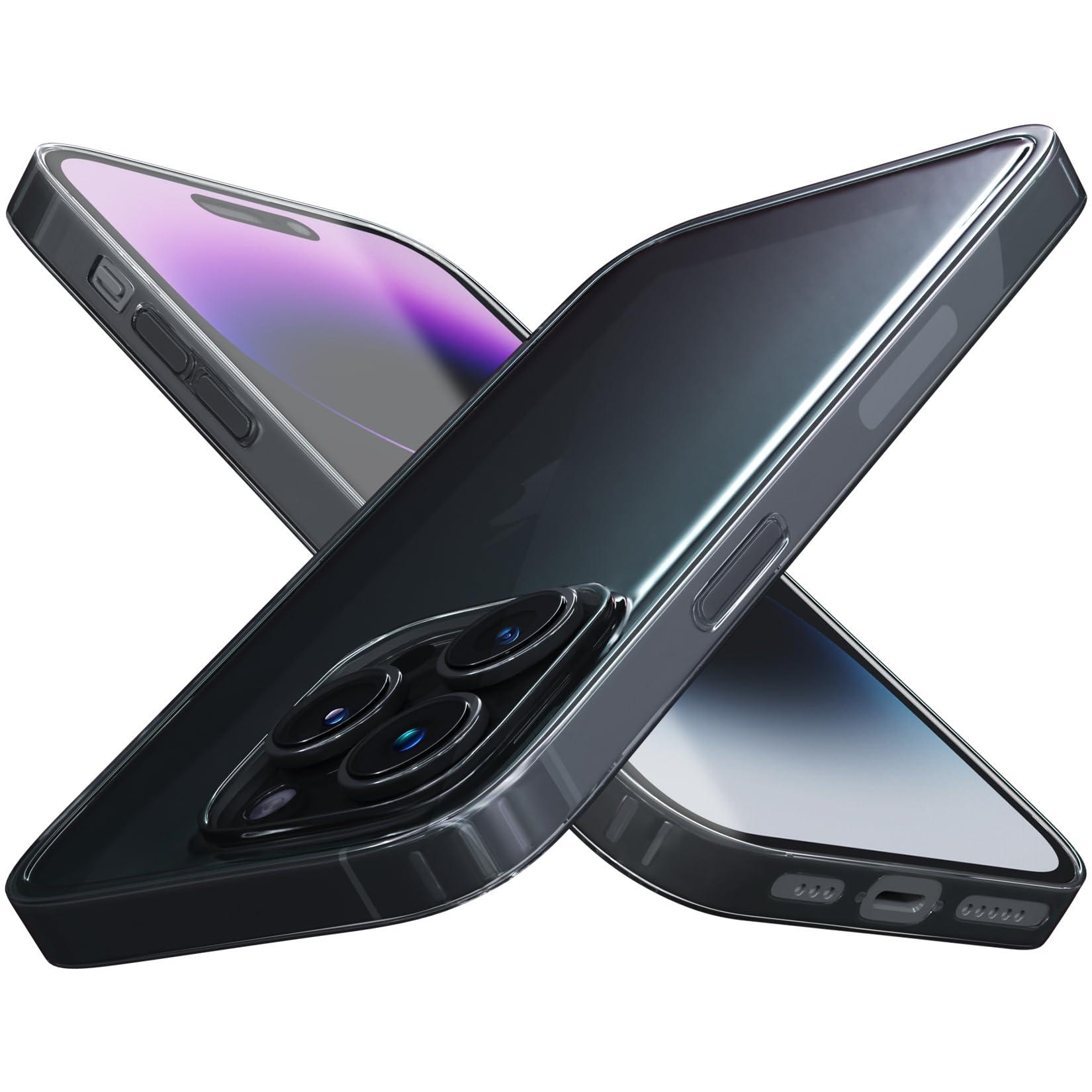 PAWHITS Case Compatible for iPhone 14 Pro Max Transparent Shockproof Protective Slim Cover for iPhone 14 Pro Max