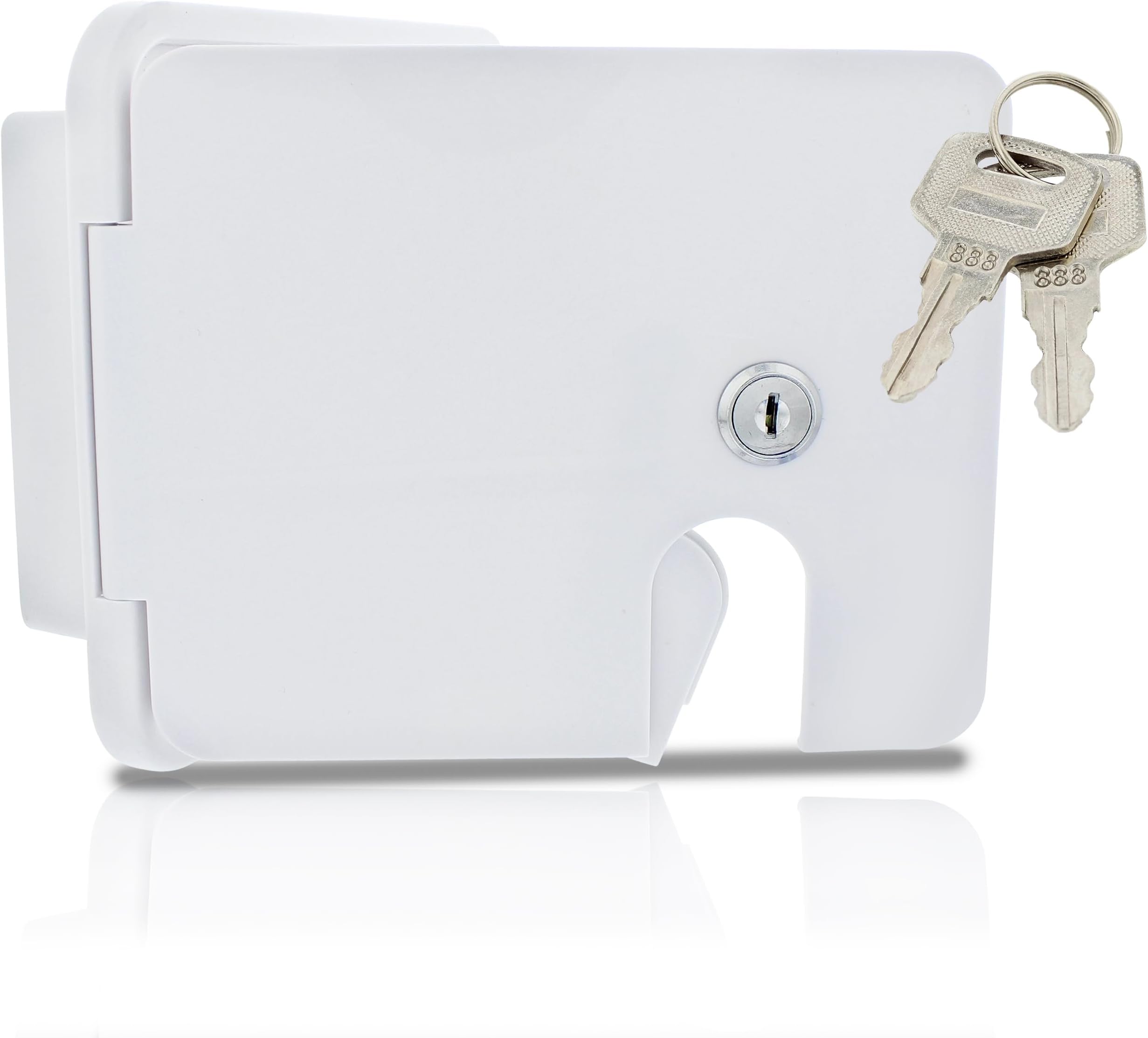 Dumble Low Profile Electric Cable Hatch RV Electric Cord – White RV Camper Electric Cord Cover 7.5in x 6.5in Square