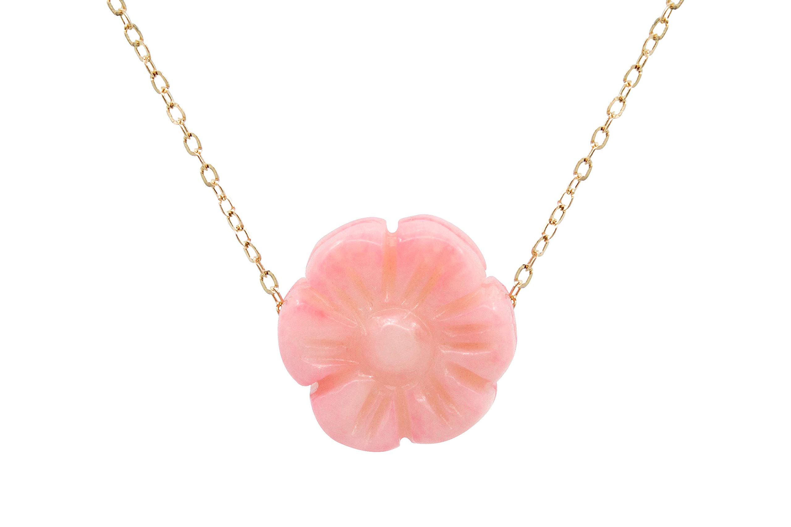 Teleios Luxe Women's 18K Gold 10mm Flower Coral Slither Necklace