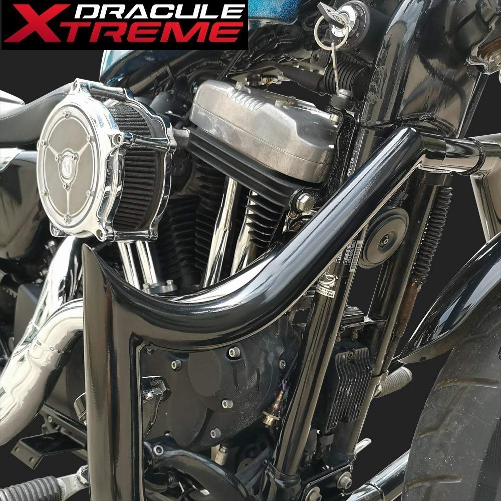 Buy STREETTANK Fat 1.5 INCH Engine Guards, MeatHook Killing Looks Crash Bars, Gloss Black