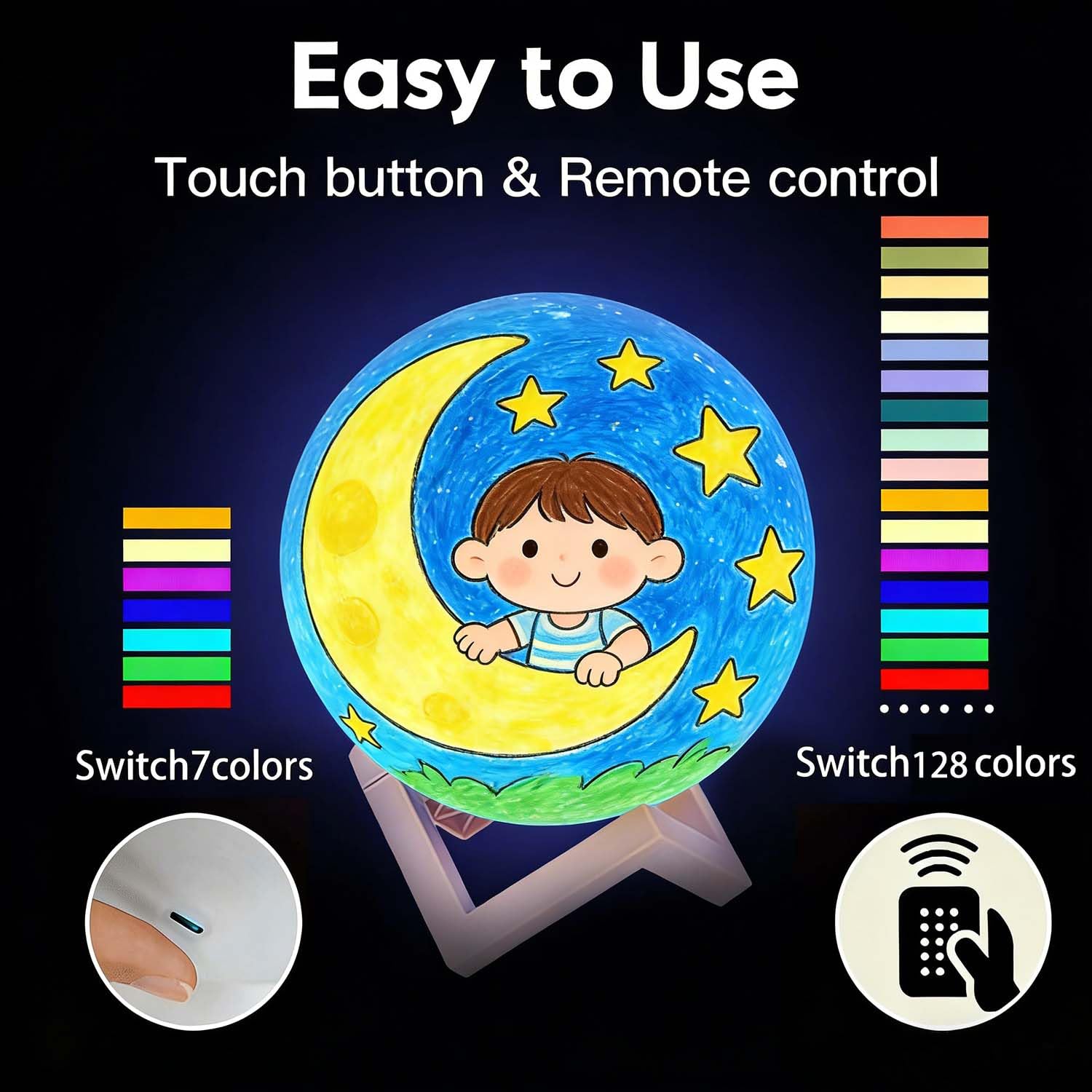 ACED Dipinti il tuo kit di lampada luna, Kit di arti e artigianato, Età 6 7 8 9 10 11 12 Anno vecchio Ragazze ragazzi bambini regalo di compleanno