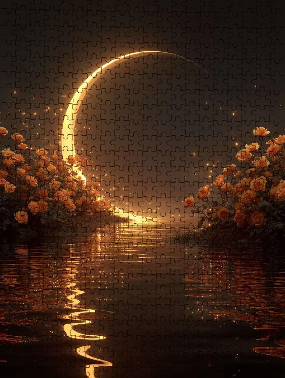 Flores De La Luna Puzzle 3000 Piezas, Rompecabezas Adultos Puzzle, 3D Un Rompecabezas, Desafiante Puzzles de Decoración Juego de, Juego Educativo para Toda la Familia, para Regalo Decoración FNKL71144