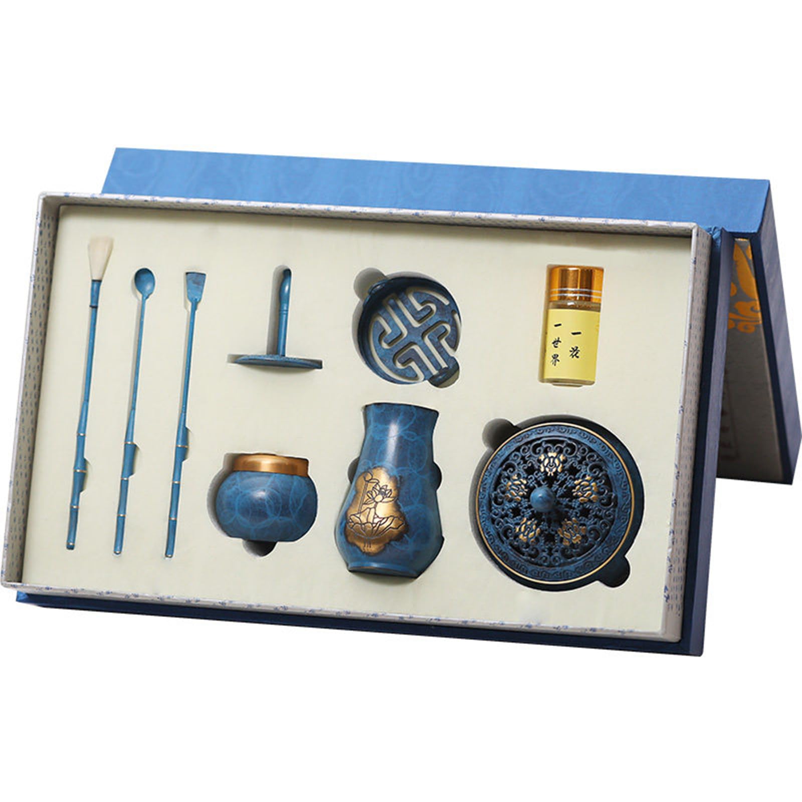 Kit De 8 Piezas para Hacer Incienso De Latón, con Cuchara, Prensa, Pala Y Cepillo, para Relajación Y Meditación, Ideal para El Hogar, La Oficina Y Espacios Espirituales (sin Especias).