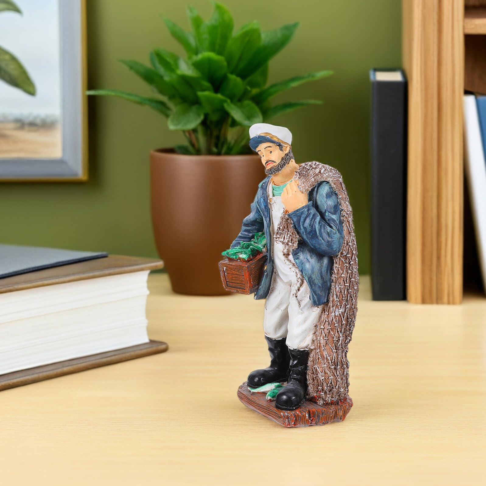 Figurka Dekoracyjna Marynarza Morskiego Dekoracja Domu Żywica Dom Miniatury Do Domku Dla Lalek Figurki Na Biurko Żywica Statua Kapitana Marynarza Rzeźba Żeglarska