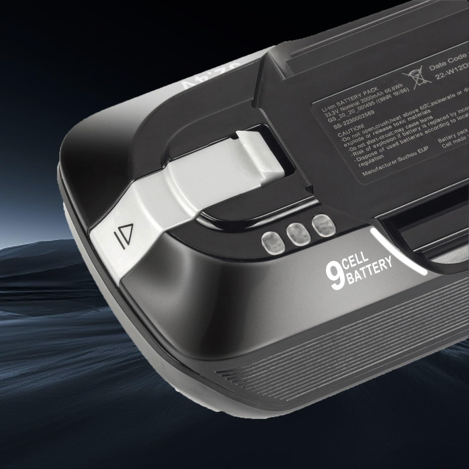 Batteria Agli Ioni Di Litio For Aspirapolvere Da 32,4 V 2000 MAh, Compatibile Con Rowenta RH99 E-TEK SS-2230002599, SS-2230002590, SS-2230003384