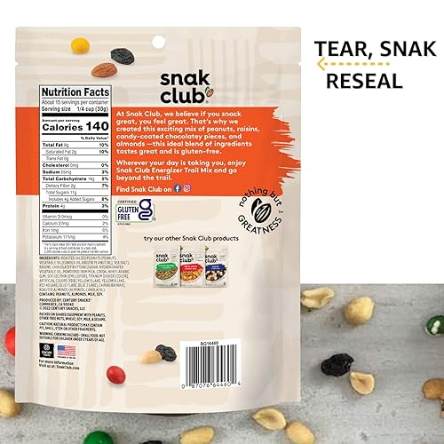Miniatura 2 de Snak Club Energizer Trail Mix, sin gluten, 1 libra (paquete de 6)