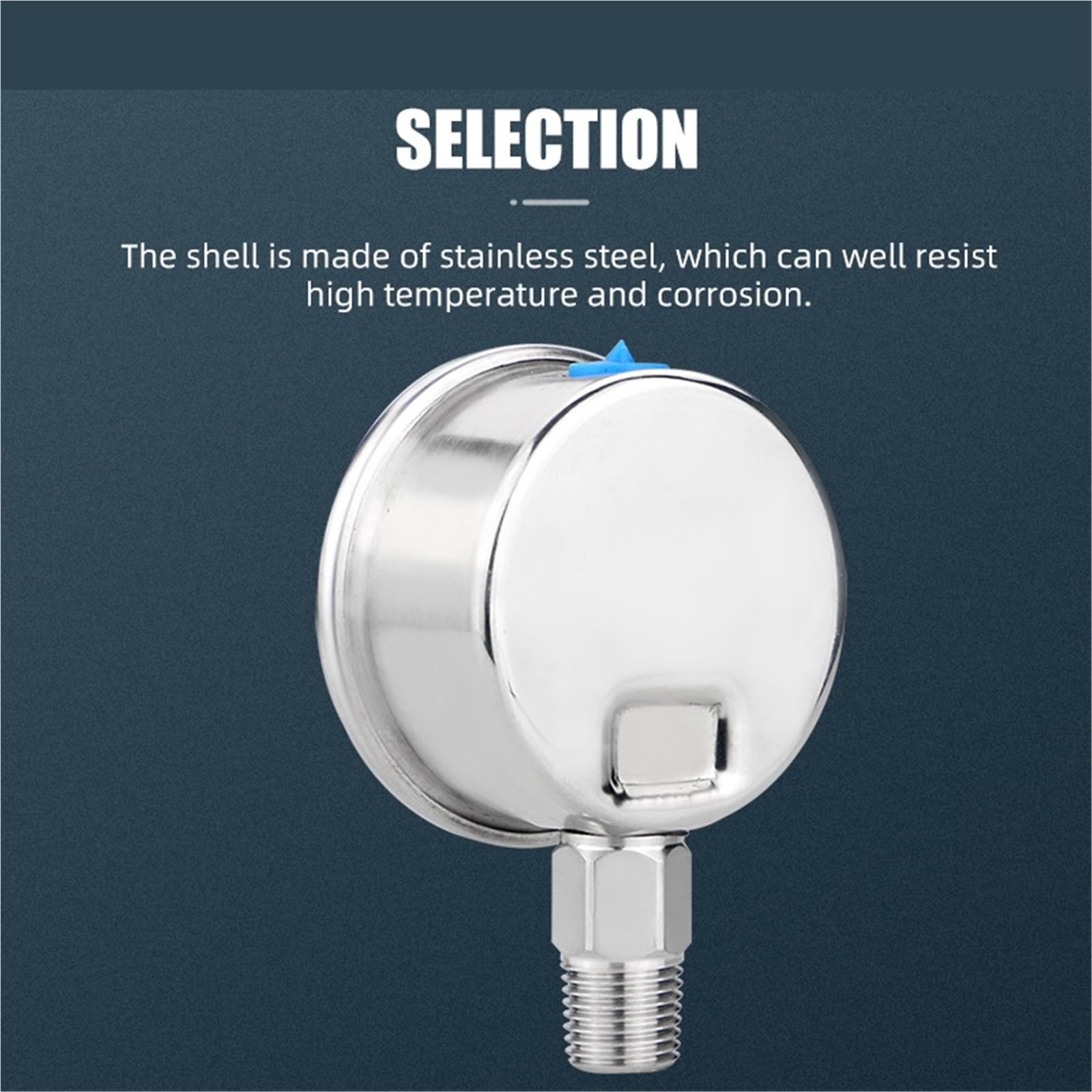 Manómetros de Acero Inoxidable, 50mm(2 "), precisión, 2,5%, conexión Inferior, manómetro hidráulico de Alto vacío de Agua(BSPT(ZG) 1-4,0-10bar)