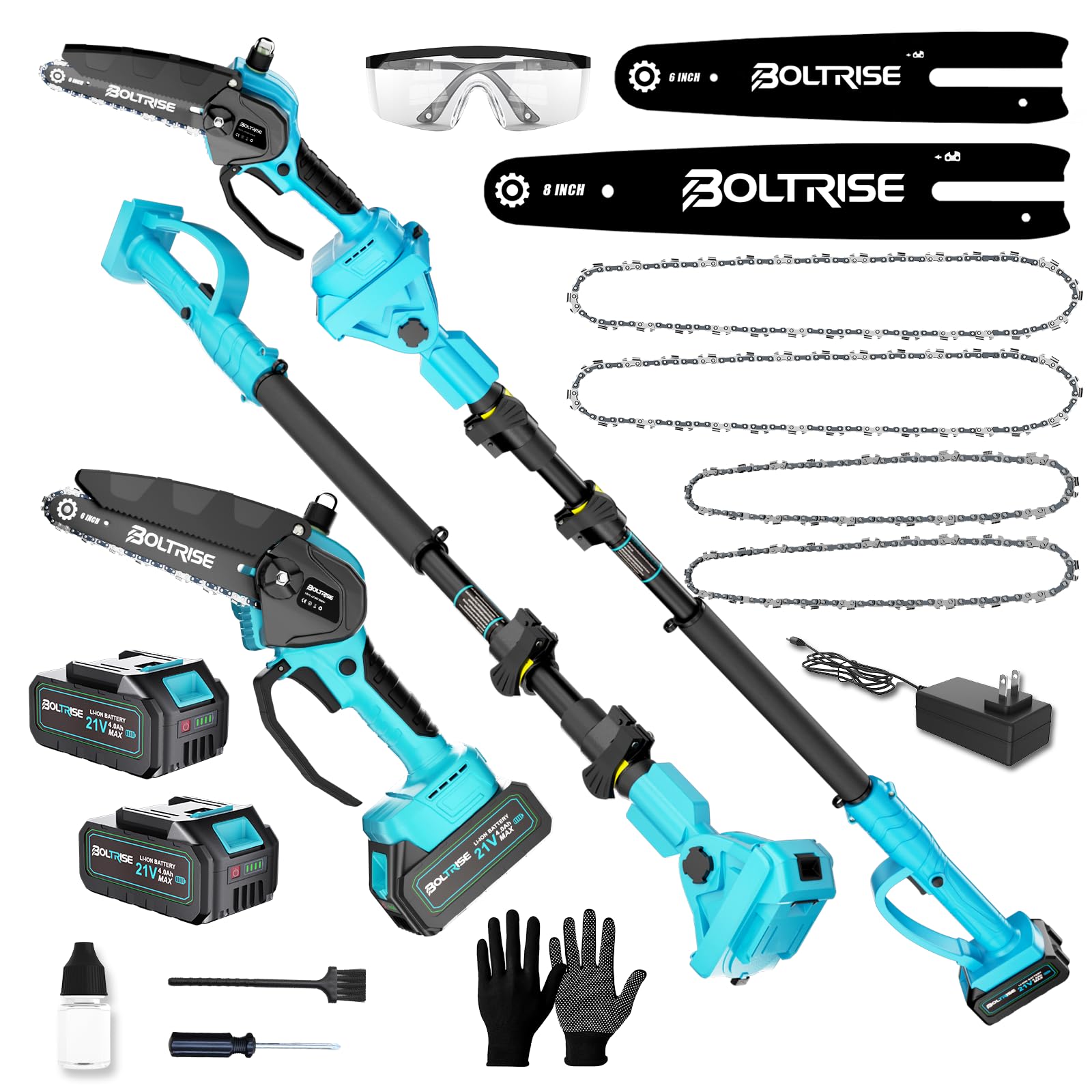 BOLTRISE 3-in-1 Electric Pole Saws for Tree Trimming