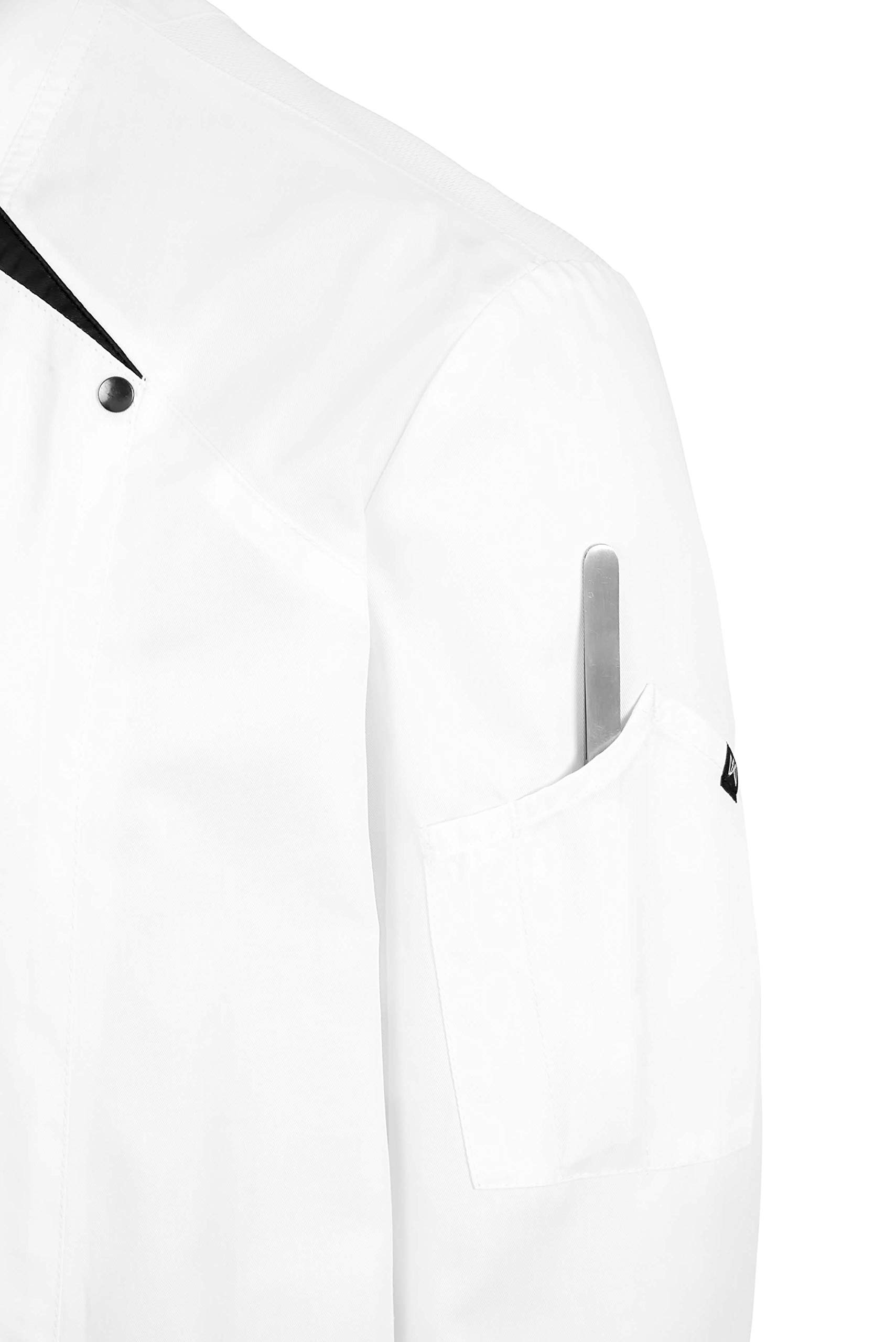 Chaquetilla Cocinero Hombre de Manga Larga con Corchetes de diseño Regular Fit. Ropa Cocina/Hostelería. Ref: 4121