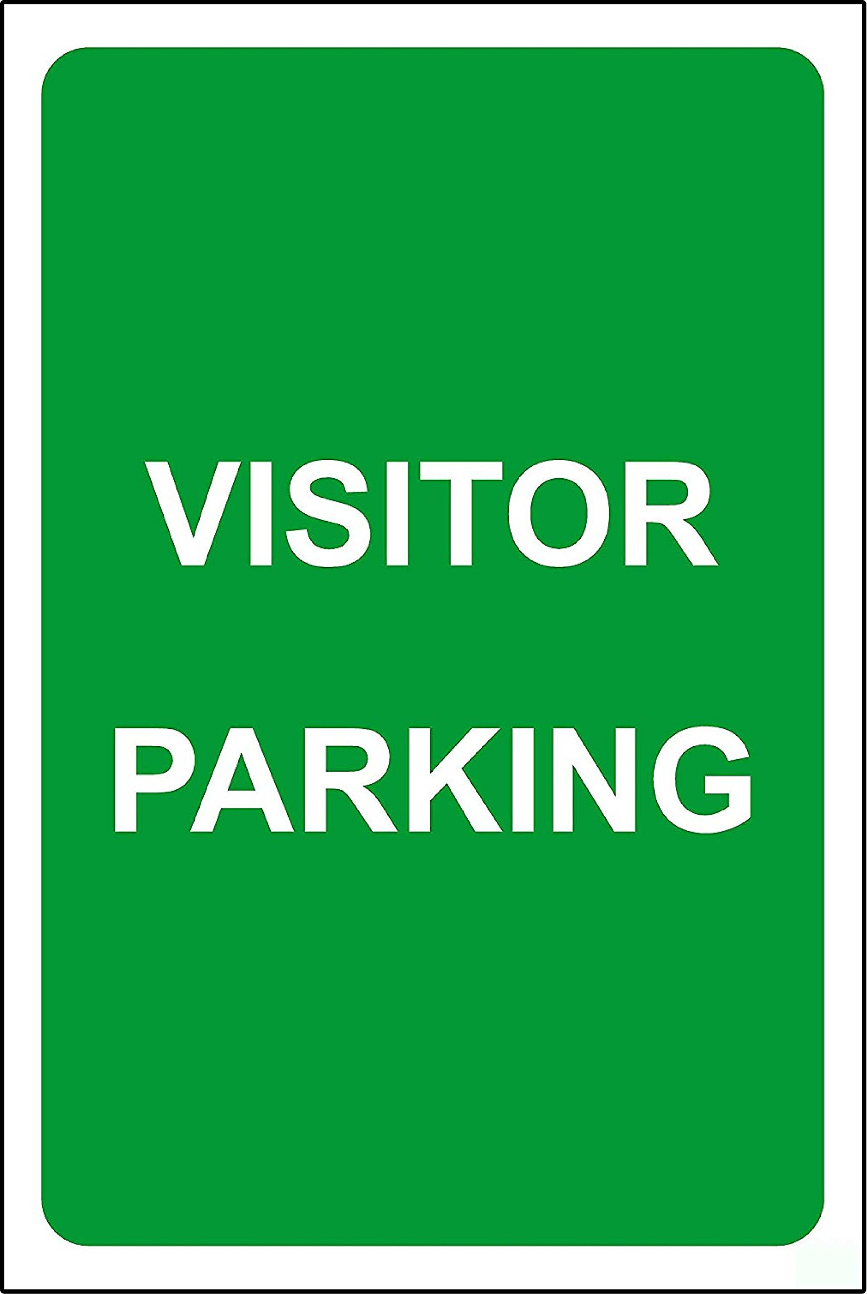 Visitor parking safety sign - 3mm Aluminium sign 400mm x 300mm