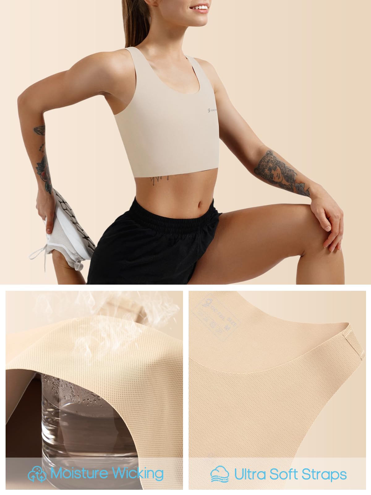 GCTBL Trans Binder Transgender FTM Brust Binder für Damen Atmungsaktive Halb Kompression BH