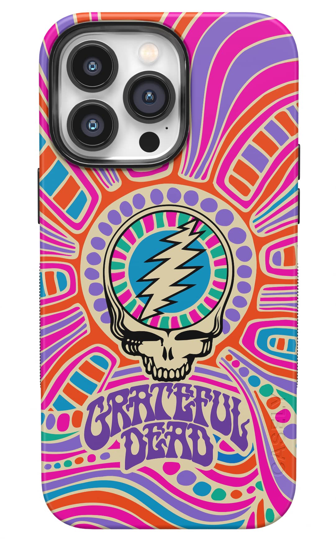 Casely iPhone 14 Pro Max Case | Art of Chaos | Grateful Dead Skull | Compatible with MagSafe/Case for 14 Pro Max