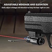 Vista 4 de EZshoot Mira láser roja compacta con montaje en riel Picatinny para riel de 11 mm/21 mm - Fácil de uso dual