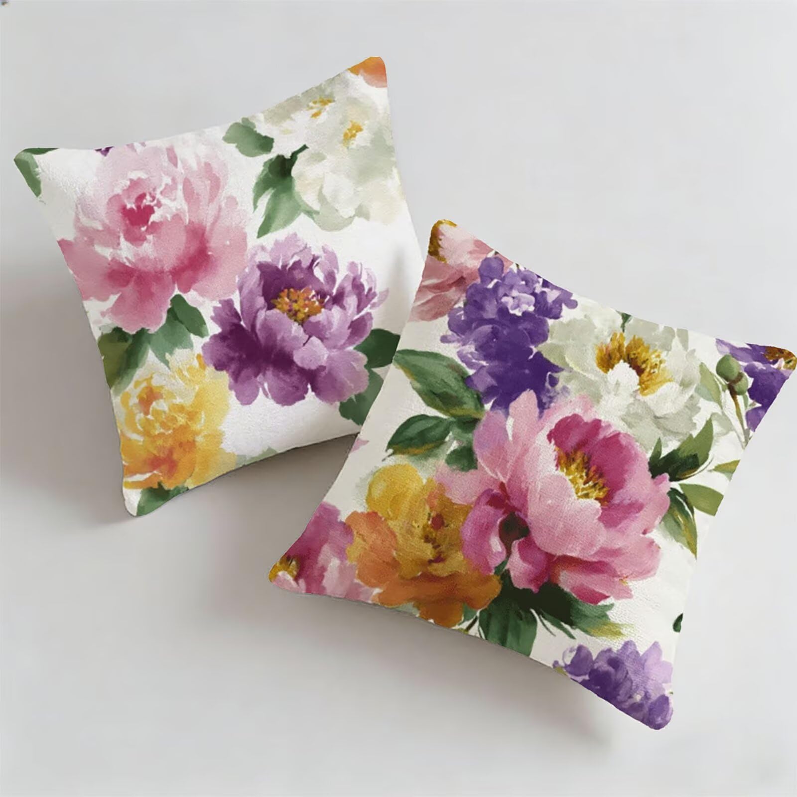 Générique Housse de Coussin Canapé Rose 75x75cm Exterieur Impermeable Flower Taie d'oreiller Décoratif Aesthetic Housse Coussin Decoration pour Chambre Sofa Jardin Balcon Terrasse Lot de 2. P-4883
